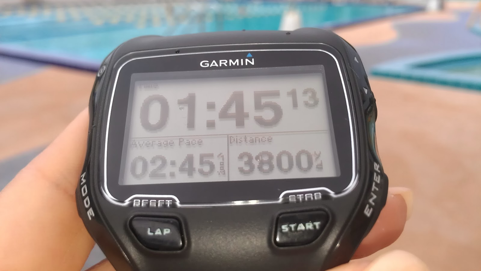 Today’s swimming distance (2.4 miles) for Ironman Cozumel. It was a dream on my mind.